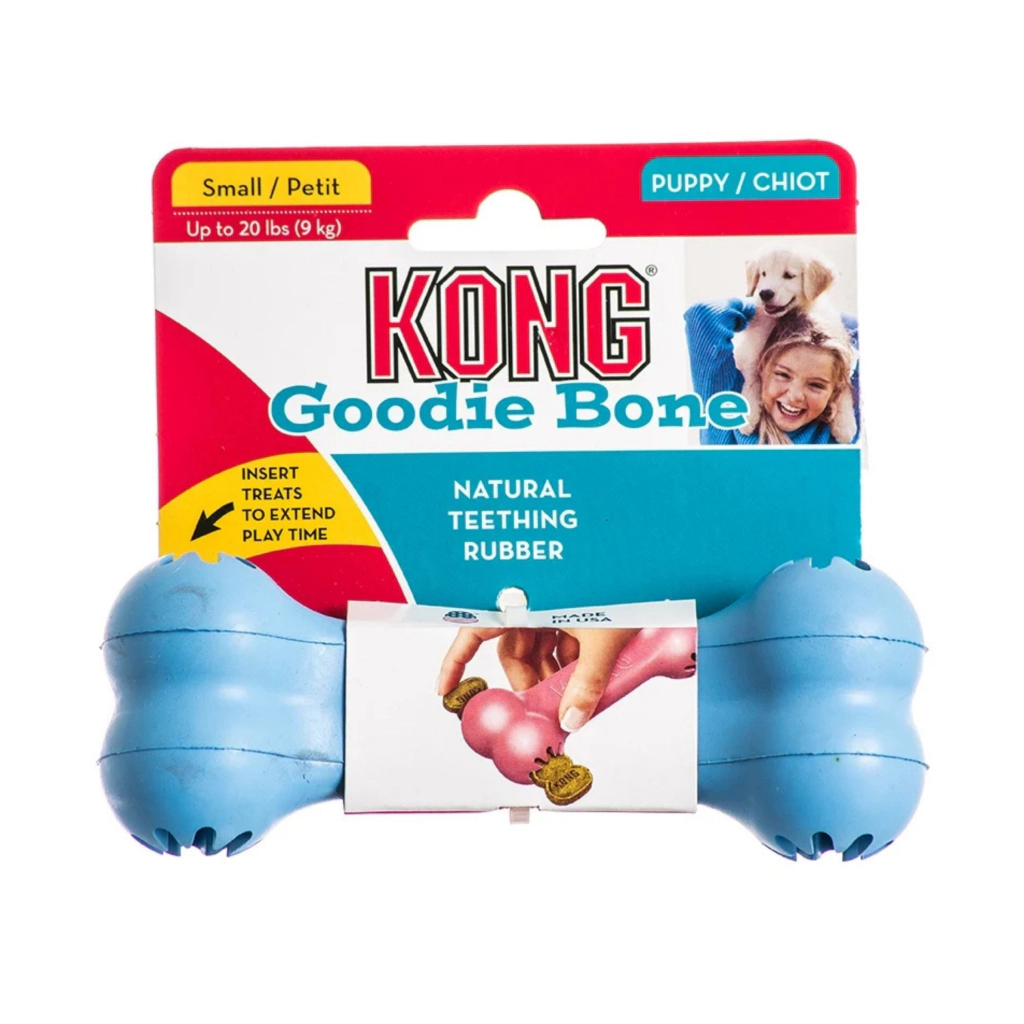 Kong Yavru Köpek Kemik Diş Oyuncağı 14cm (Mavi) [S]