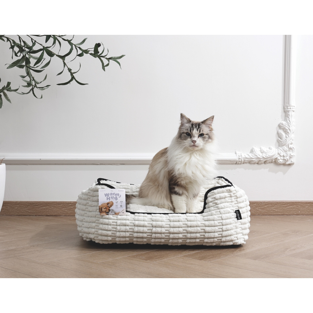 M-Pets Warm Hug Kedi ve Köpek Yatağı 55x45x18cm (Beyaz) [S] — görsel 5