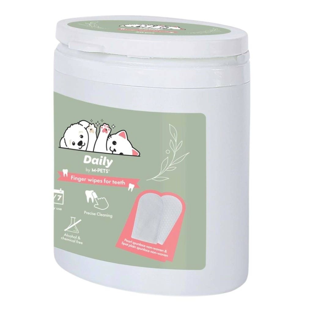 M-Pets Daily Kedi ve Köpekler İçin Diş Temizliği Parmak Pedi (50'li) — görsel 3