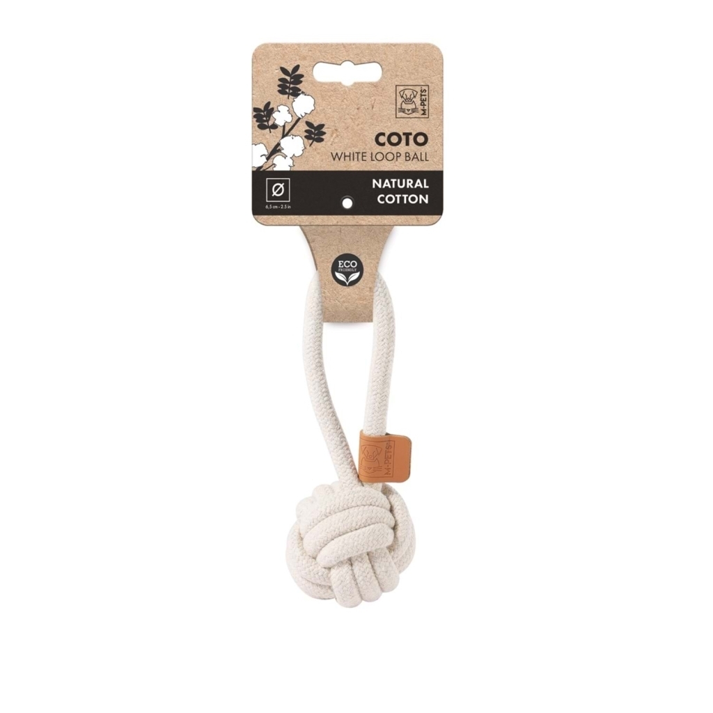M-Pets Örgü Top Köpek Oyuncağı 6,5cm (Beyaz)