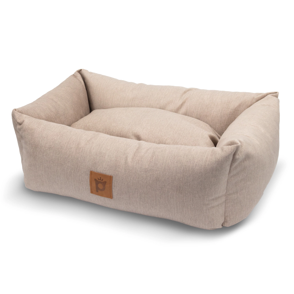 Petlebi Dikdörtgen Kedi ve Küçük Irk Köpek Yatağı 50x35x17cm (Bej) [S] — görsel 2
