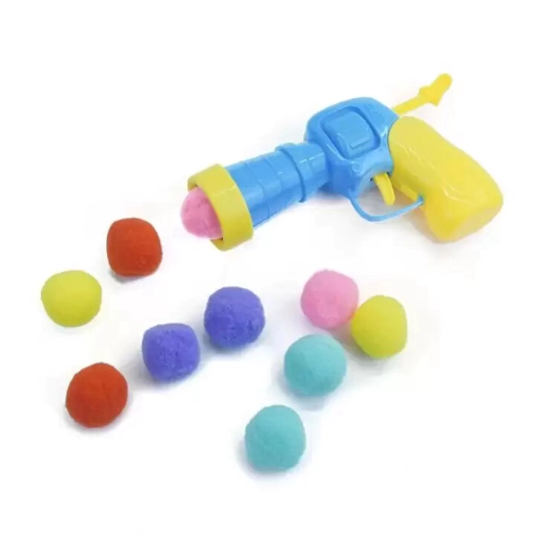 Rimba Peluş Top Atan Tabanca Kedi Oyuncağı 14cm (Karışık Renkli) — görsel 2