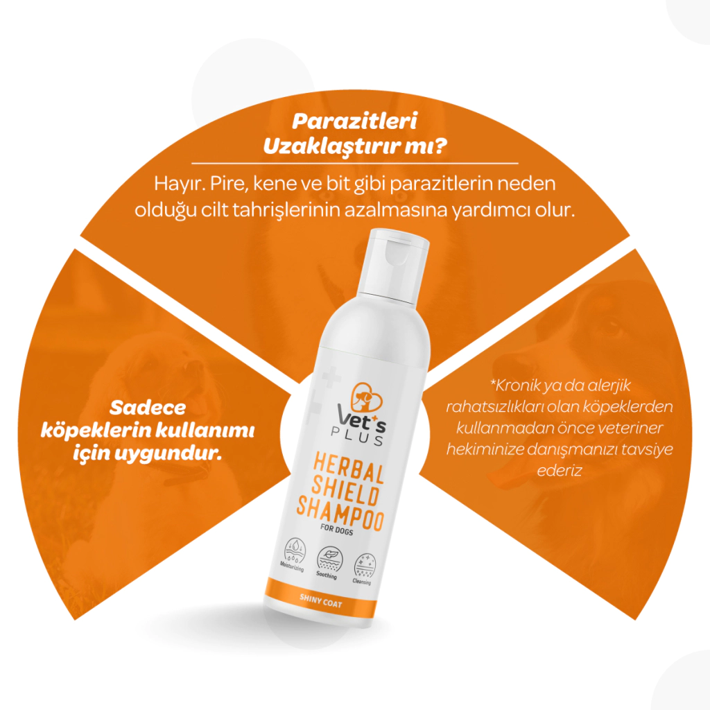 Vet's Plus Herbal Shield Cilt ve Tüy Bakımı için Köpek Şampuanı 250ml — görsel 3